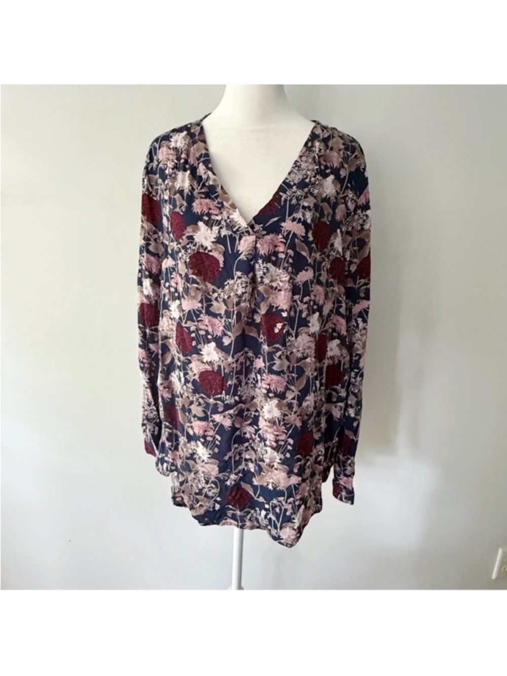 Brina & Em Women Floral Long Sleeve Top XXL Casual Office Work Romance Boho